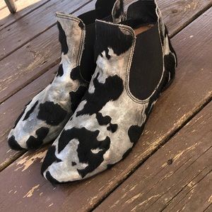 Think! Animal Print Booties